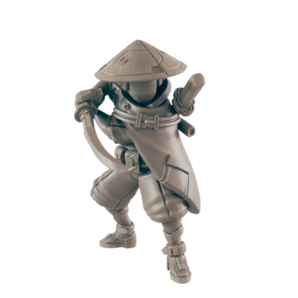 Samurai. Cyberpunk Assassin - Ec3d