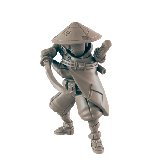 Samurai. Cyberpunk Assassin - Ec3d