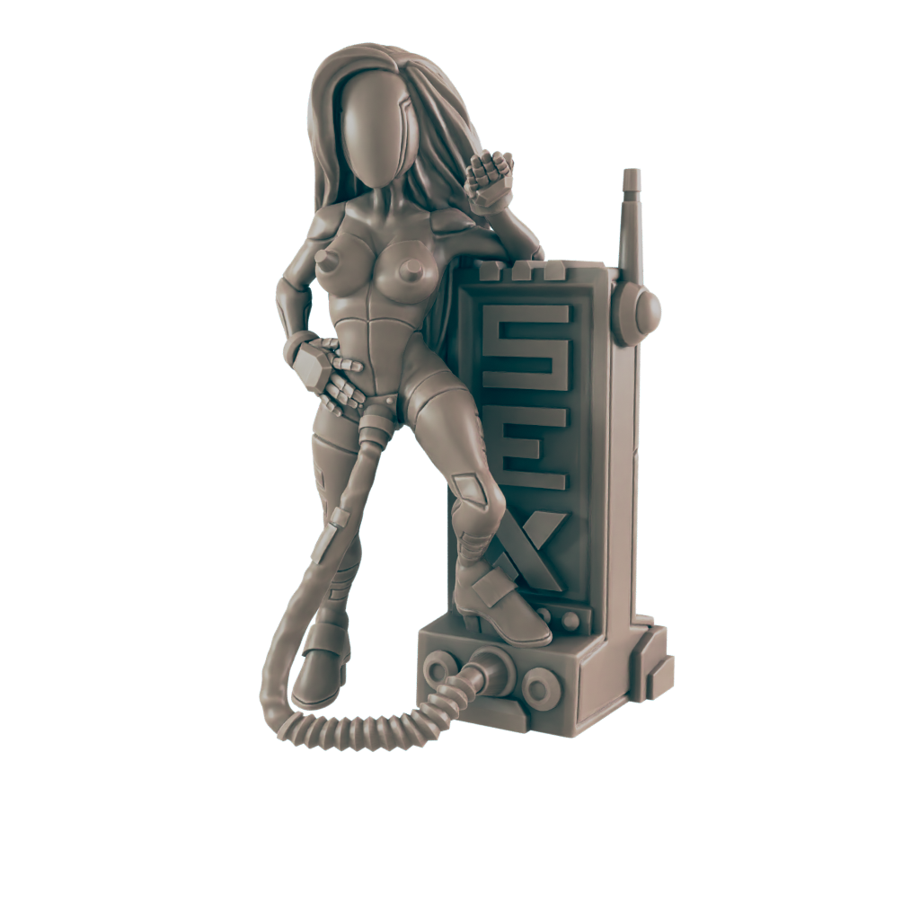 Pleasure Bot. Cyberpunk Sex Robot- Ec3d