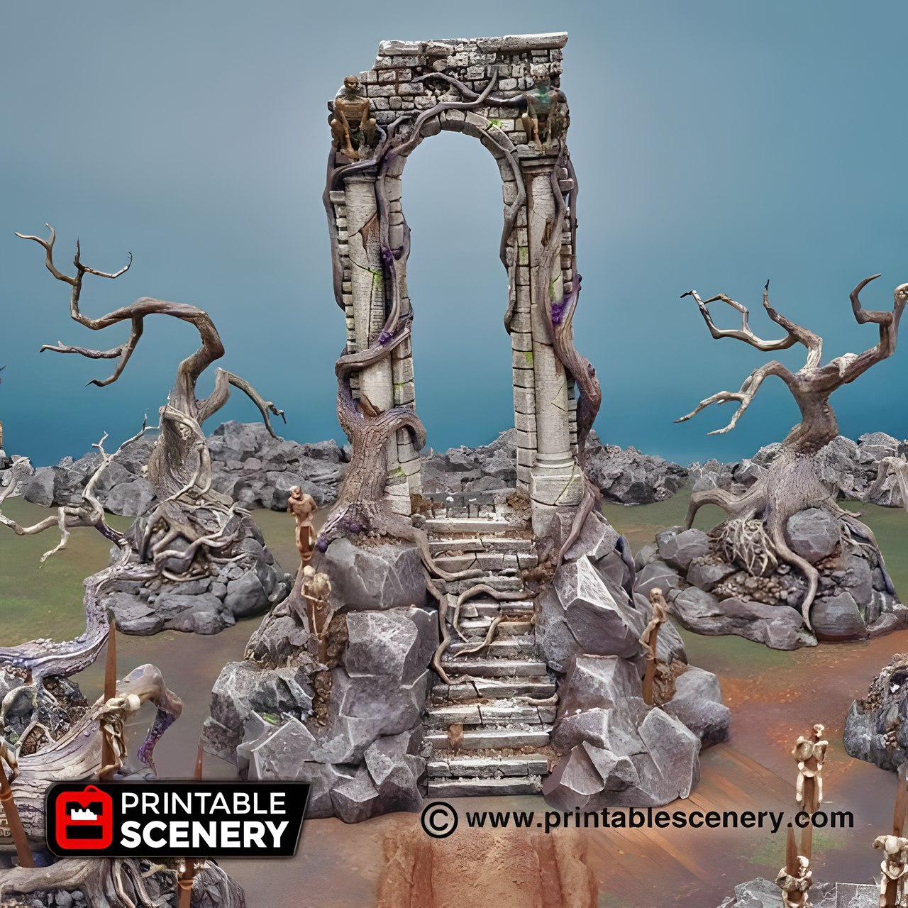 Shadows Gate. Shadowfey Wilds, 15mm, 28mm, 32mm - Printable Scenery