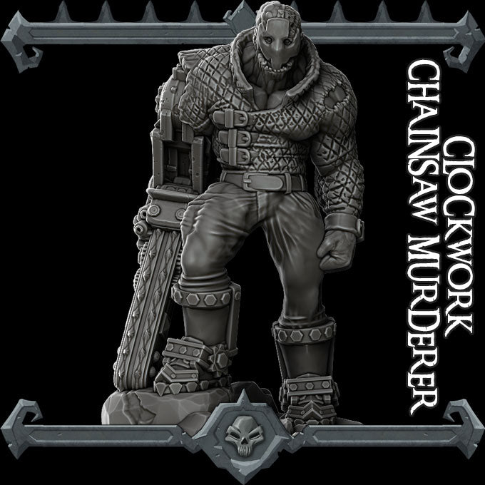 Clockwork Chainsaw Murderer. Horror Movie Villain - Rocket Pig Games