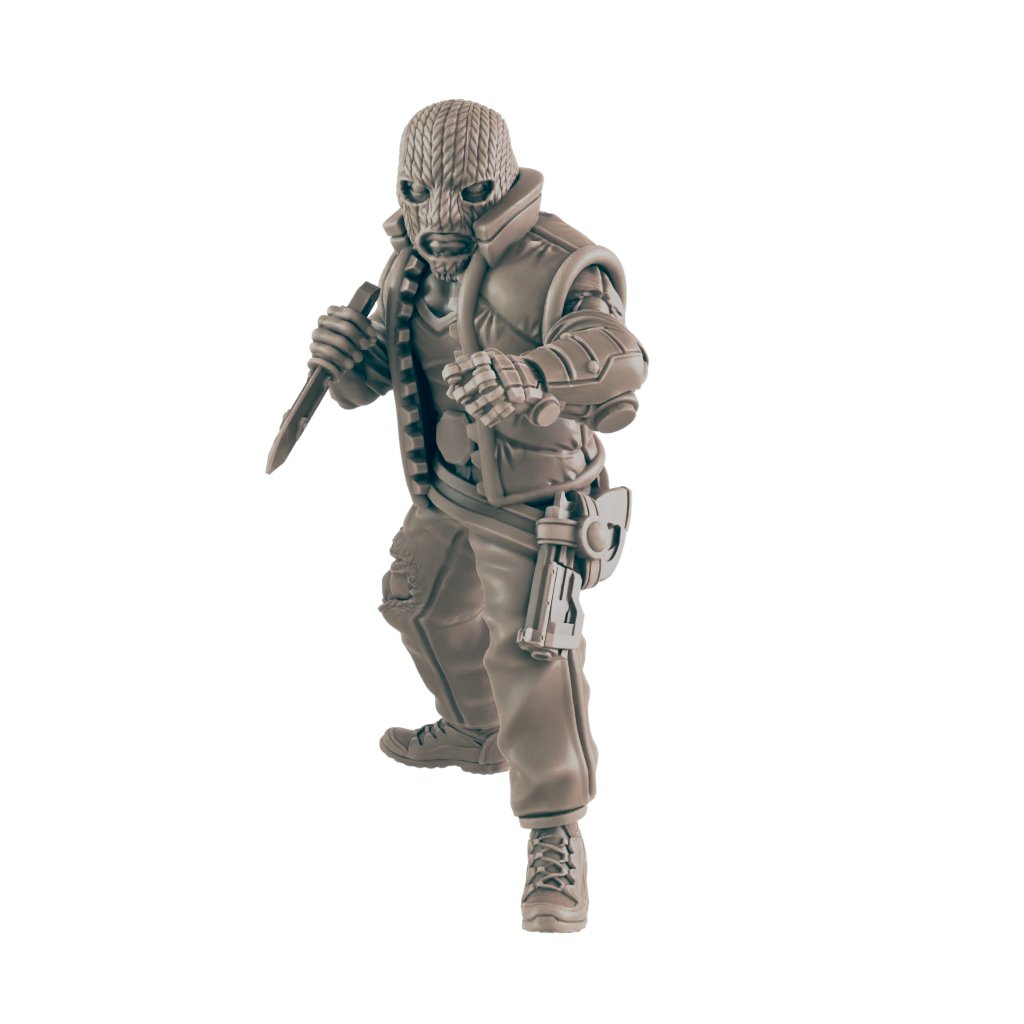 Masked Criminal. Cyberpunk Thief - Ec3d