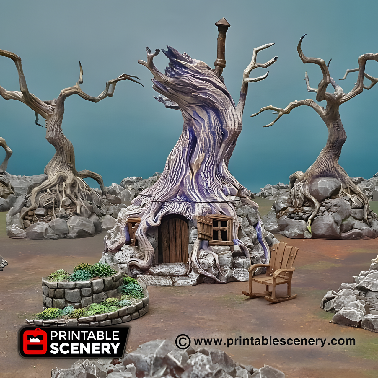 witches Hovel. Shadowfey Wilds, 15mm, 28mm, 32mm - Printable Scenery