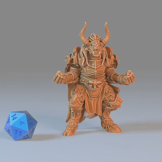Wooly Minotaur Paladin - Epic Miniatures