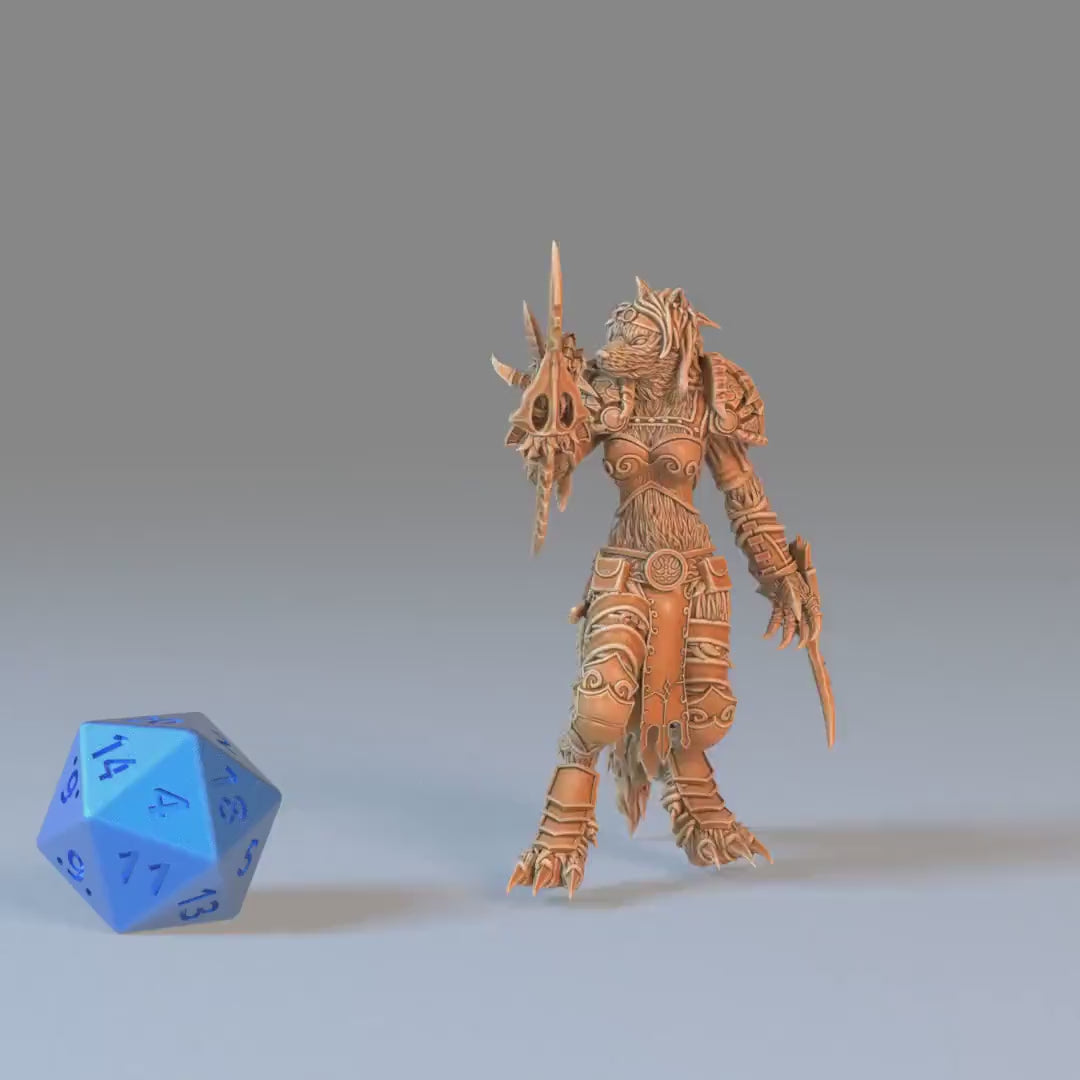 Werewolf Adventurer Female- Epic Miniatures