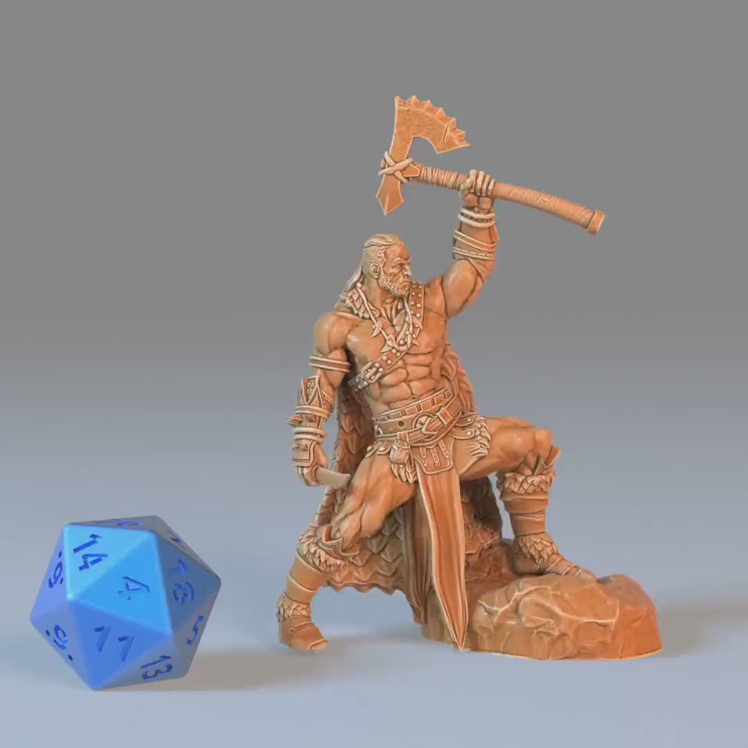 Barbarian Player Character- Epic Miniatures