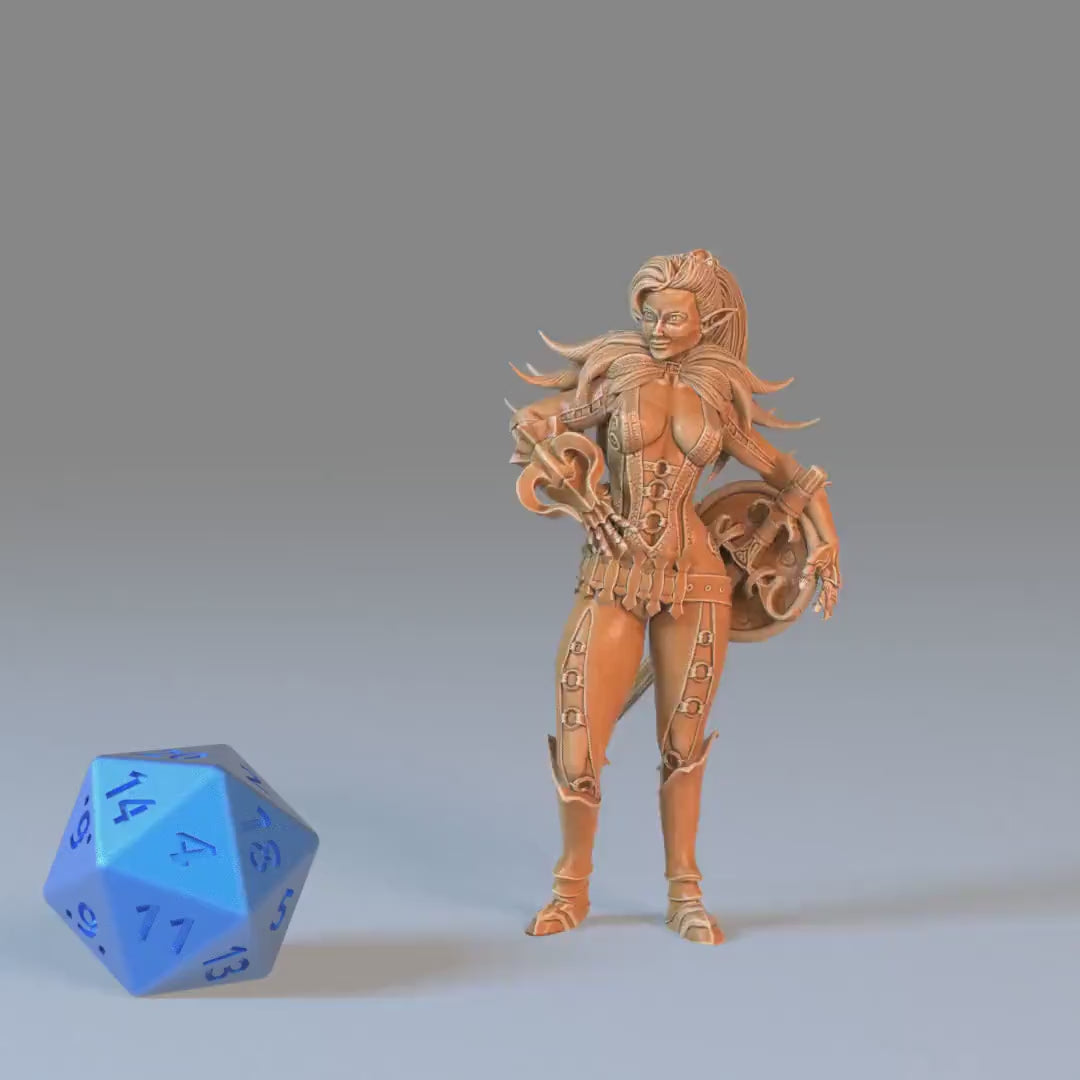 Elf Fighter Female Player Character- Epic Miniatures
