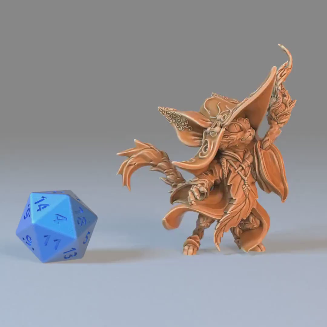 Cat Folk Druid - Epic Miniatures