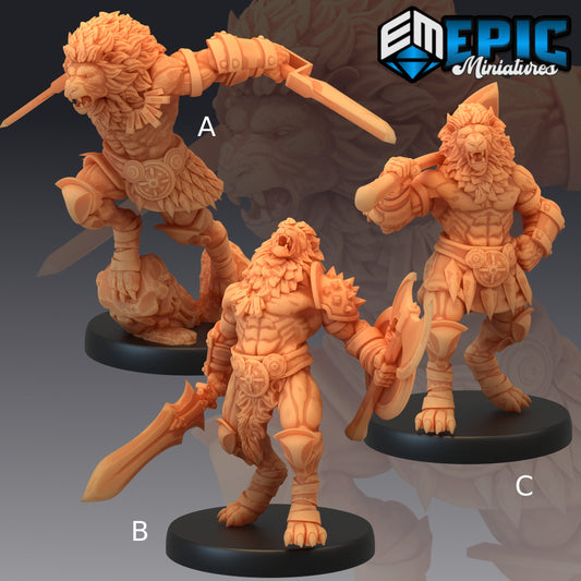 Tabaxi Lion Warrior - Epic Miniatures 
