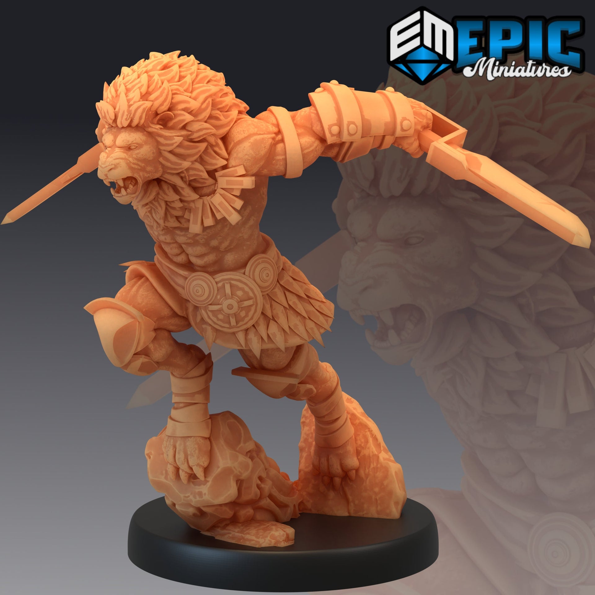 Tabaxi Lion Warrior - Epic Miniatures 