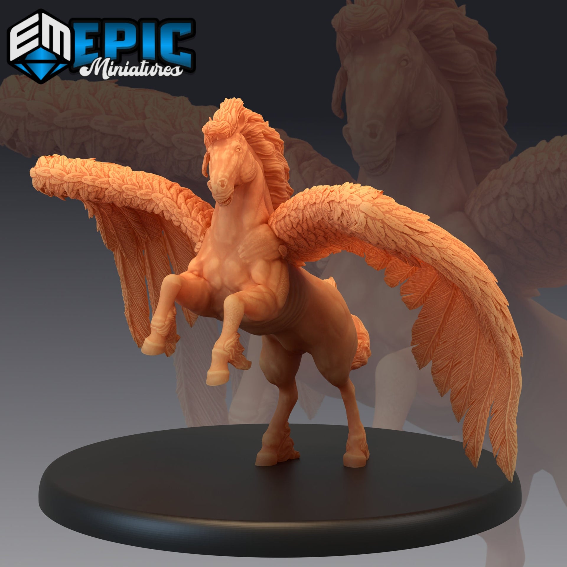 Pegasus, Fallen Pegasus - Epic Miniatures 