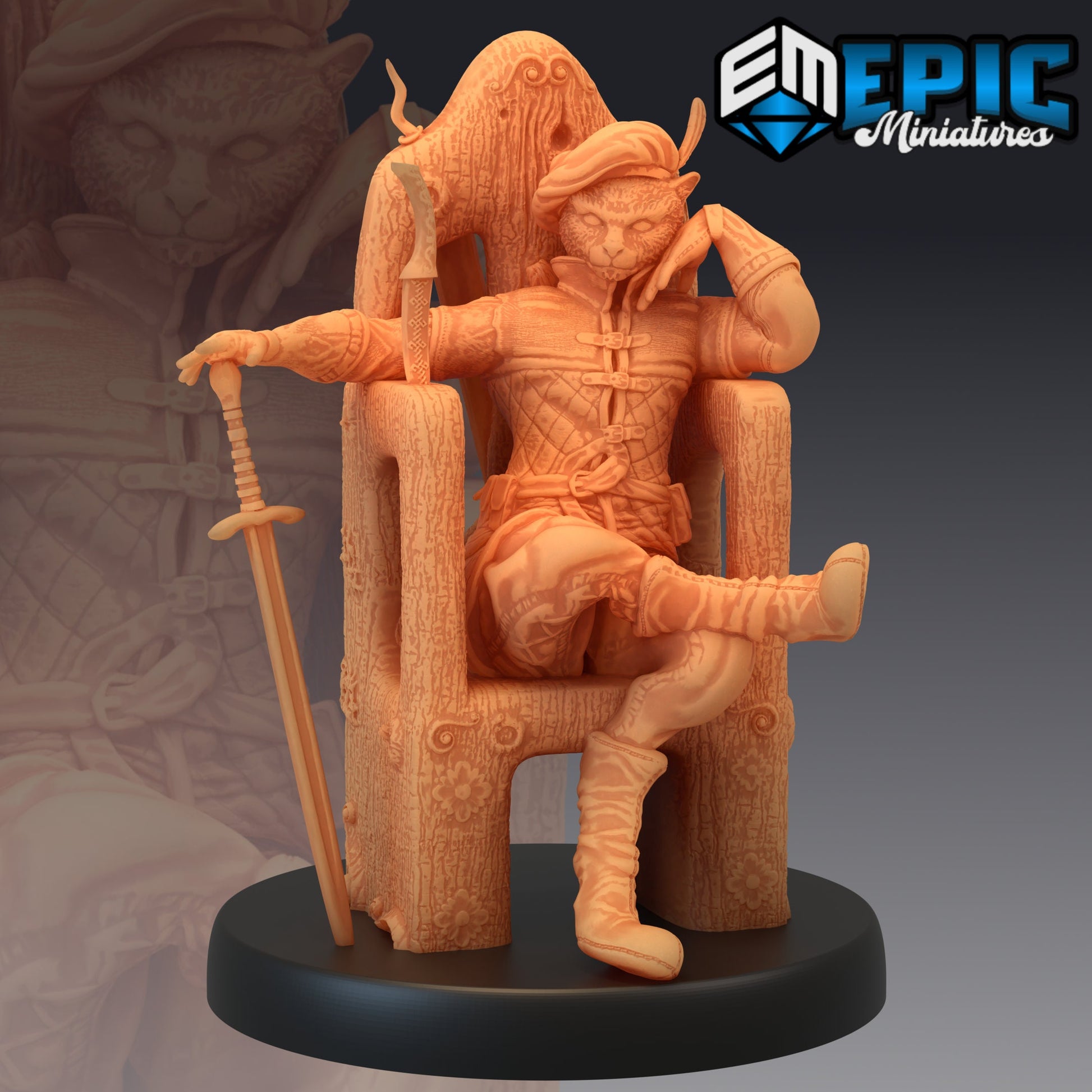 Tabaxi Black Cat Rogue - Epic Miniatures 