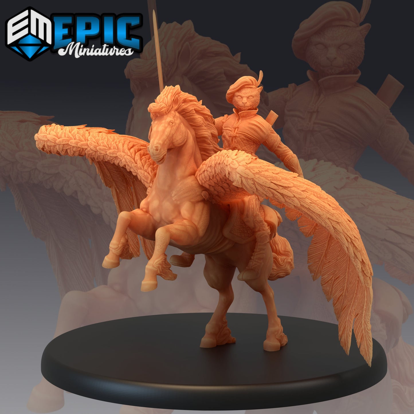Pegasus, Fallen Pegasus - Epic Miniatures 