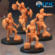 Dwarven War Maidens - Epic Miniatures 
