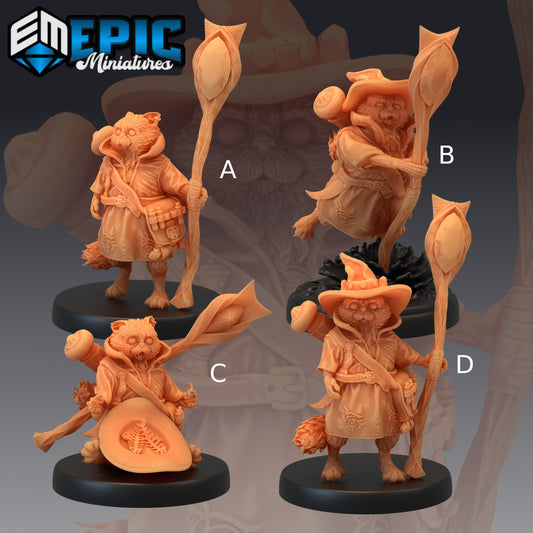 Tabaxi White Cat sorcerer - Epic Miniatures 