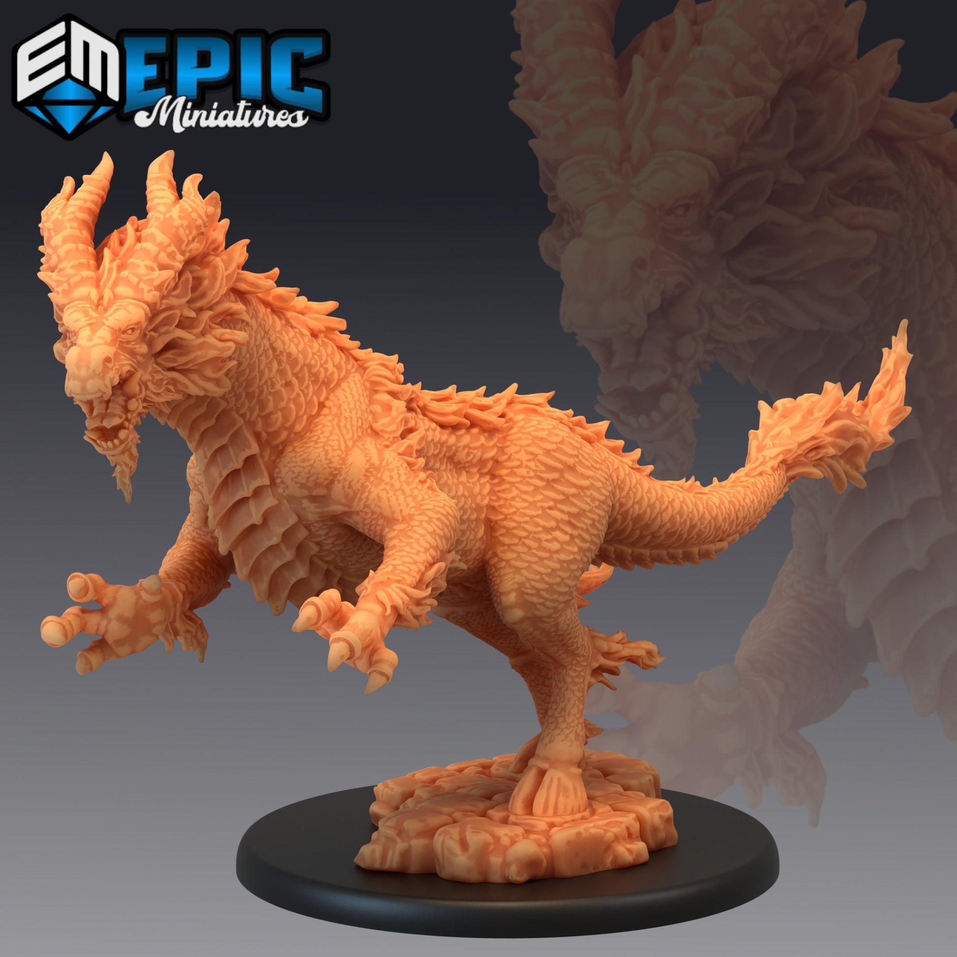Qilin White Dragon Horse - Epic Miniatures 