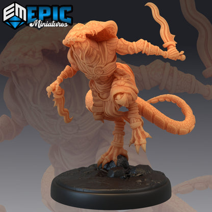 Serpentfolk Warrior - Epic Miniatures 