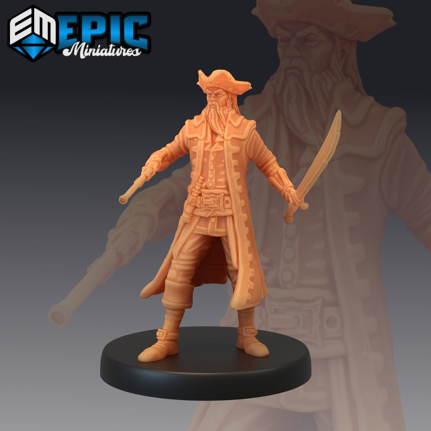 Pirate Captain - Epic Miniatures 
