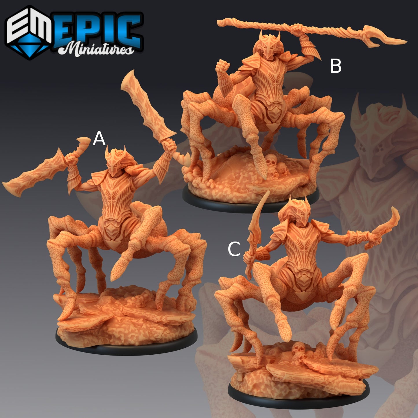 Dark Elf Spider Armored - Epic Miniatures 