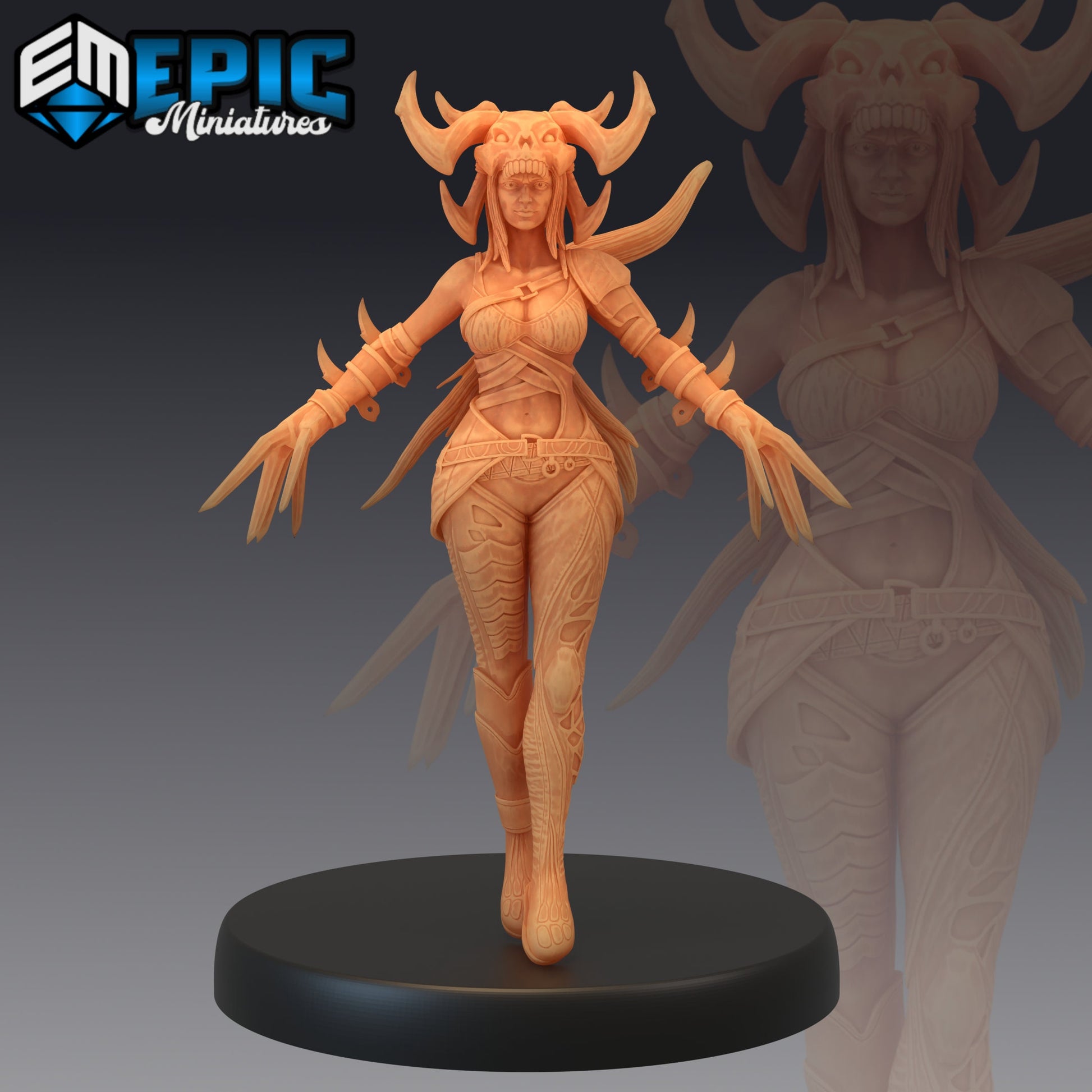 White Bone Huntress- Epic Miniatures 