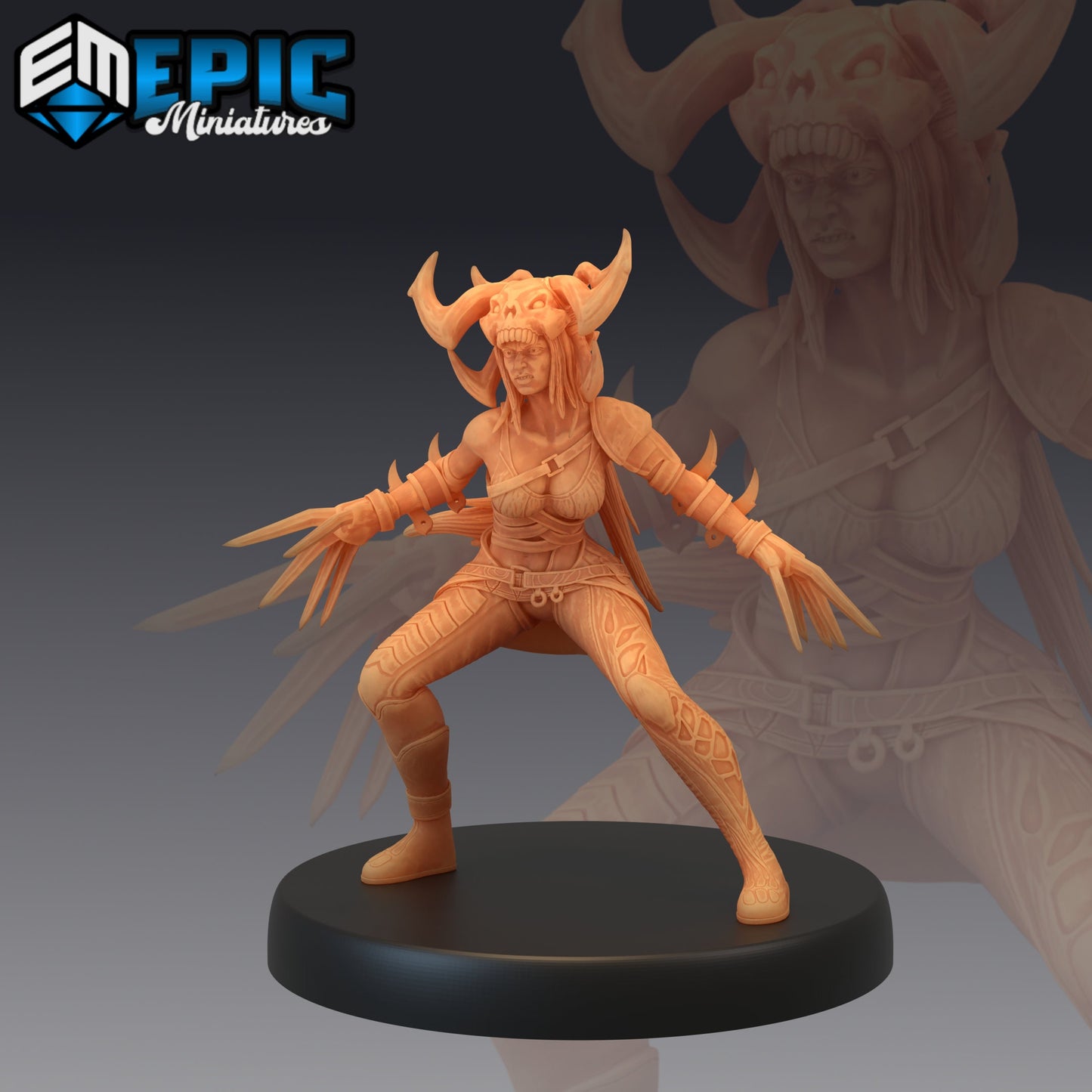 White Bone Huntress- Epic Miniatures 