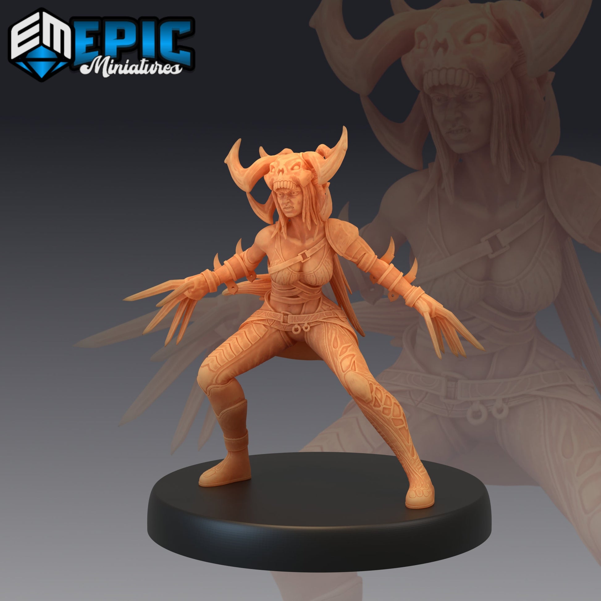 White Bone Huntress- Epic Miniatures 