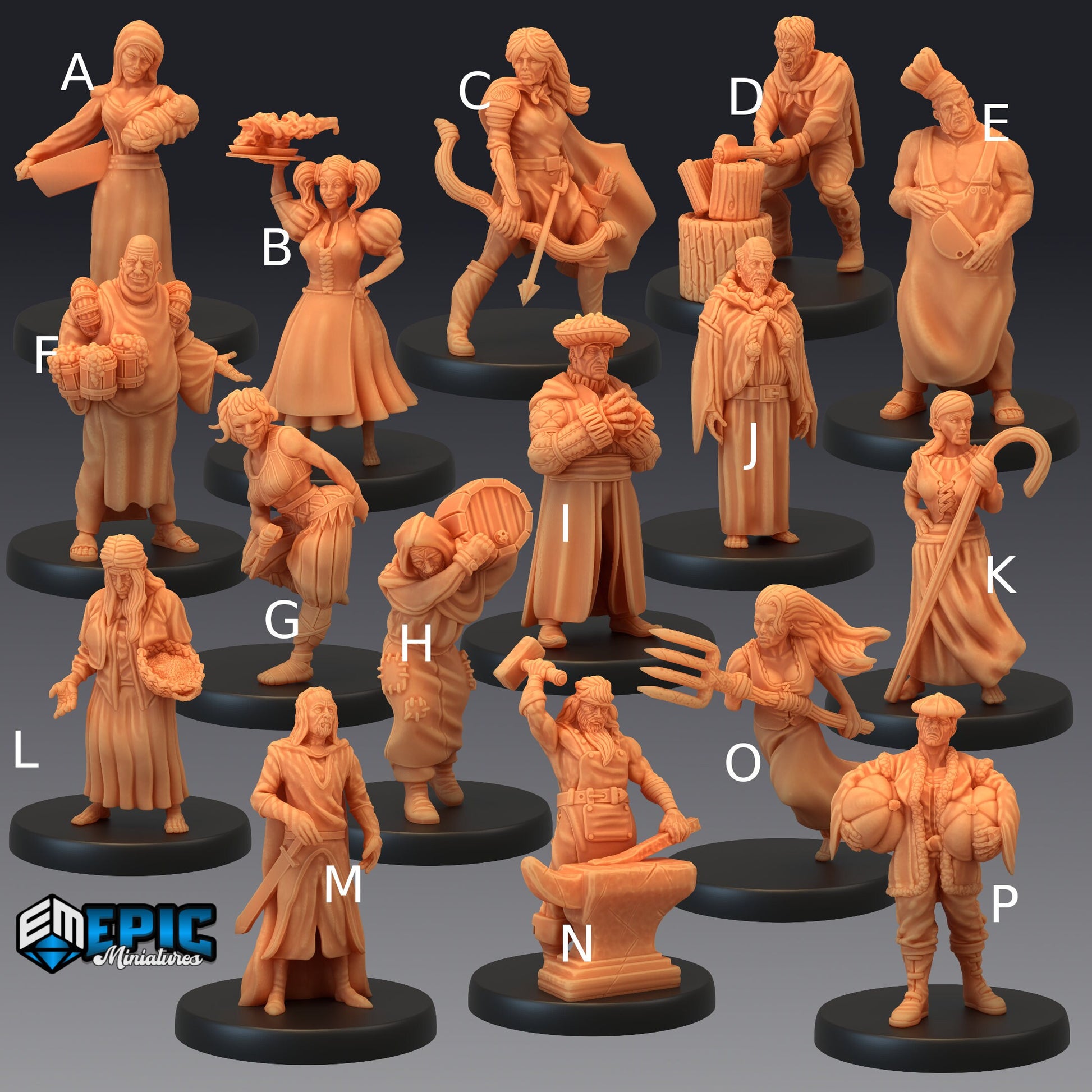 Villagers - Epic Miniatures 