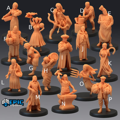 Villagers - Epic Miniatures 