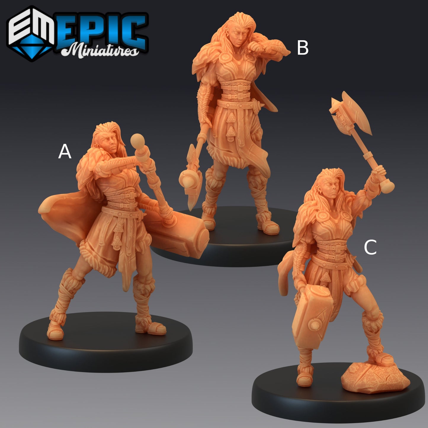 Viking Raider Female - Epic Miniatures 