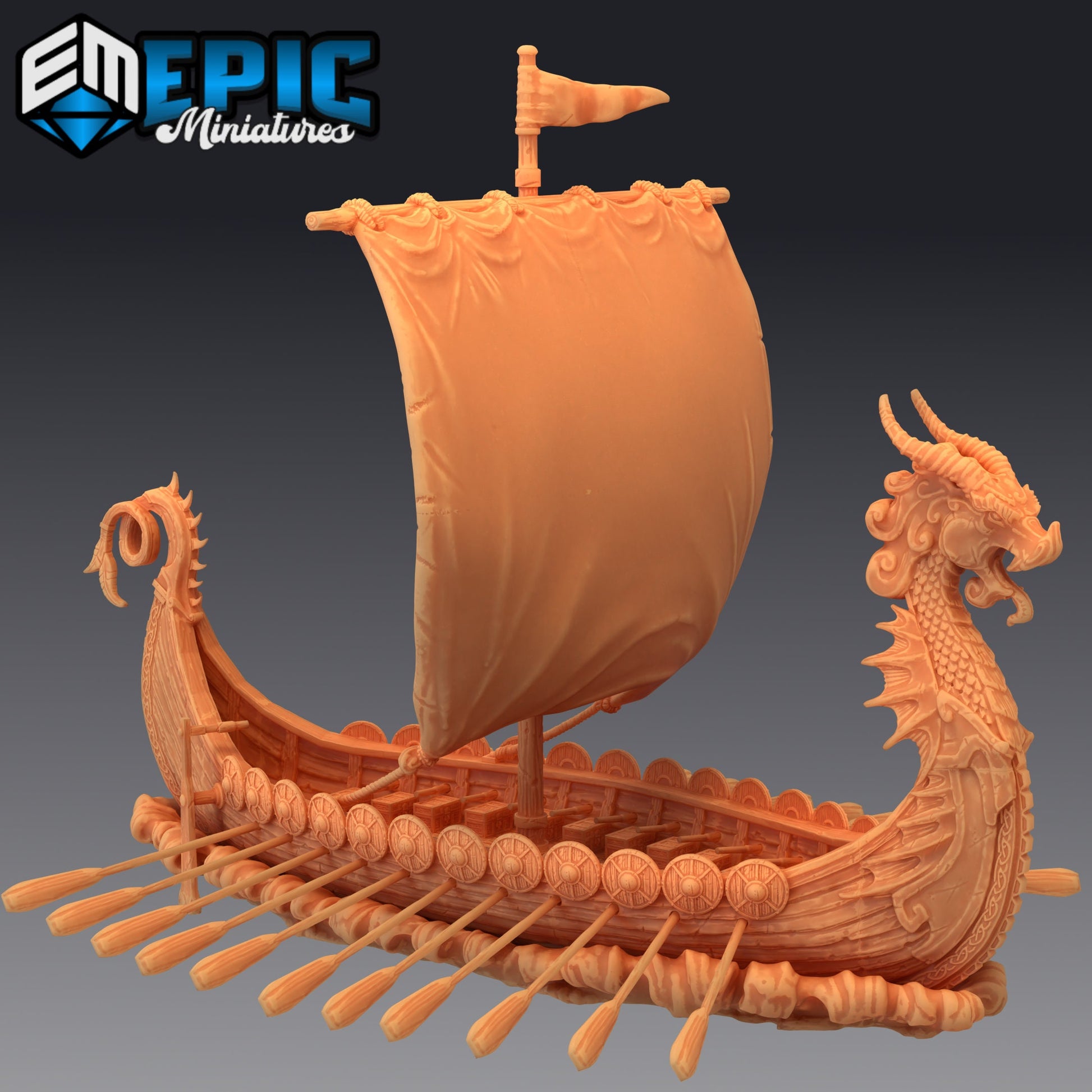Viking Raider Long boat - Epic Miniatures 