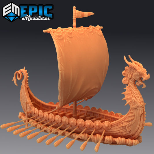 Viking Raider Long boat - Epic Miniatures 