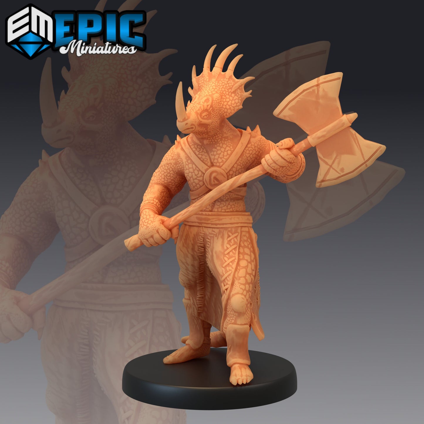 Dinosaur Tribe Warrior - Epic Miniatures 