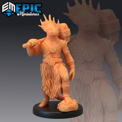 Dinosaur Tribe Warrior - Epic Miniatures 