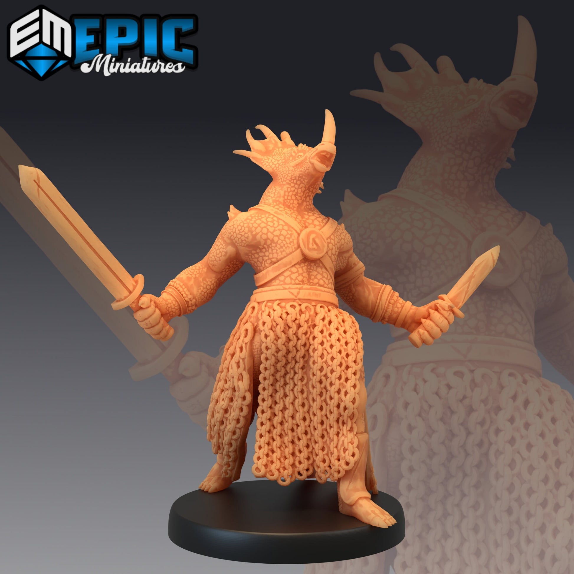 Dinosaur Tribe Warrior - Epic Miniatures 