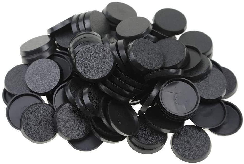 10x 32mm Round Plastic Miniature Base 
