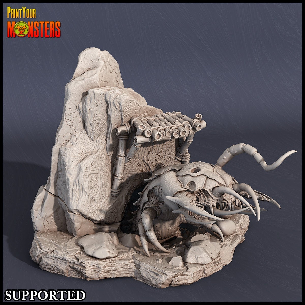 Giant Centipede in Cave - Print Your Monsters 