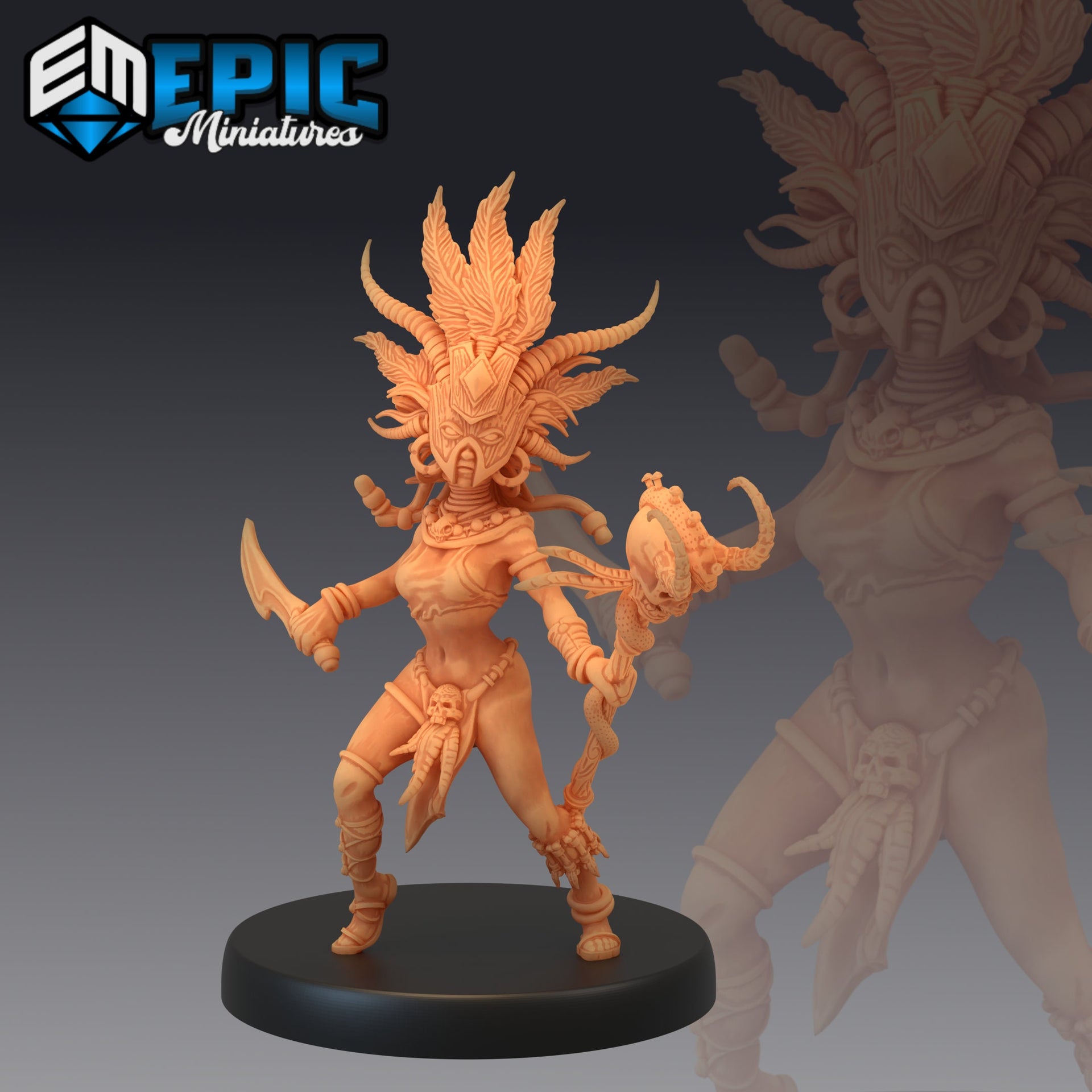 Cannibal Tribe Witch - Epic Miniatures 
