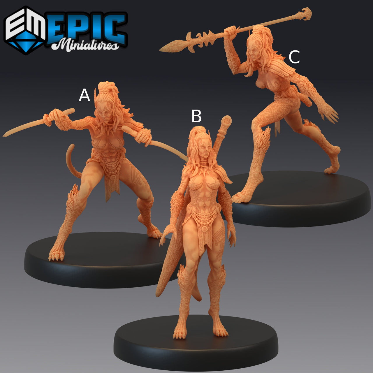 Werejaguar Lady- Epic Miniatures 