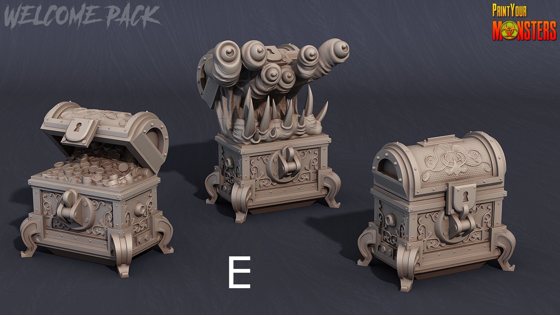 Mimic Treasure Chest - Print Your Monsters 