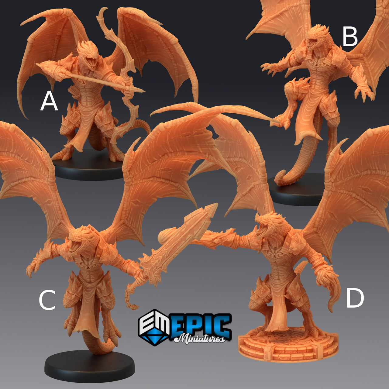 Flying Dragonborn - Epic Miniatures