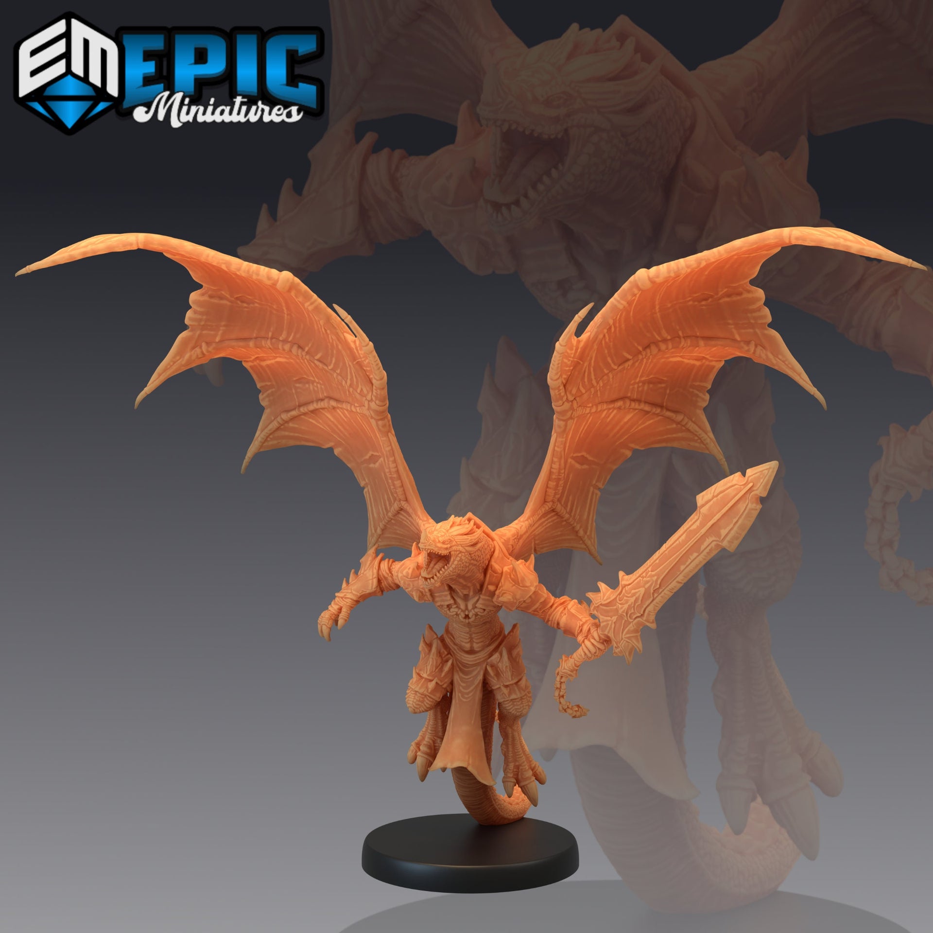 Flying Dragonborn - Epic Miniatures 