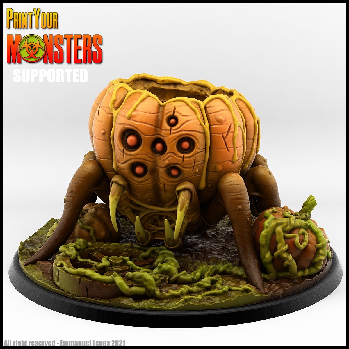Pumpkin Spider - Print Your Monsters 