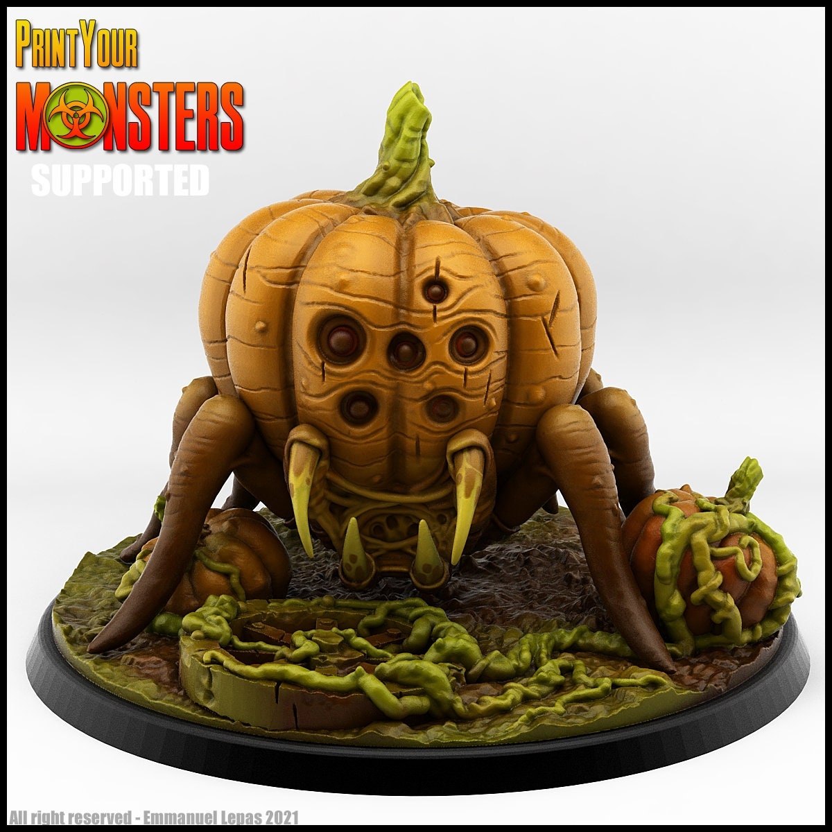 Pumpkin Spider - Print Your Monsters 