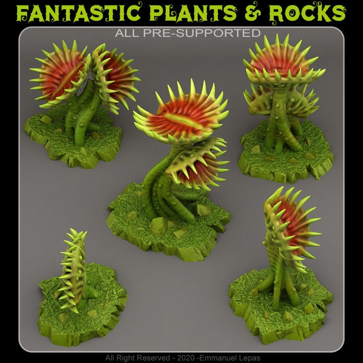 Carnivorous Plants Scatter Terrain - Fantastic Plants and Rocks 