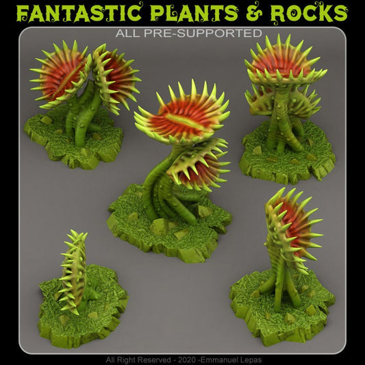 Carnivorous Plants Scatter Terrain - Fantastic Plants and Rocks 