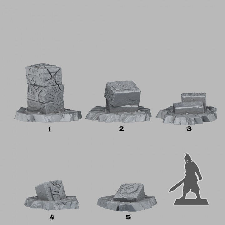 Temple Ruins Scatter Terrain - Fantastic Plants and Rocks 