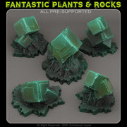 Sci Fi Cubic Stones Scatter Terrain - Fantastic Plants and Rocks 