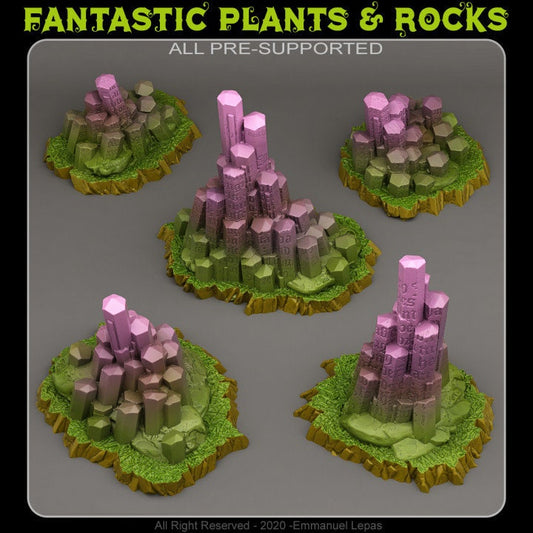 Witcher Crystal Stones Scatter Terrain - Fantastic Plants and Rocks 