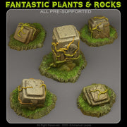 Tropical Ruins Scatter Terrain - Fantastic Plants and Rocks 