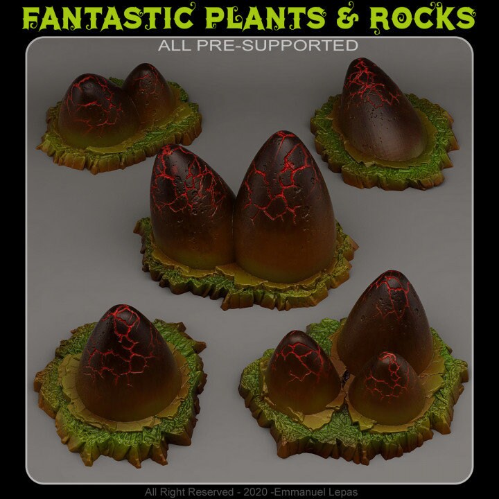 Magical Eggs Scatter Terrain - Fantastic Plants and Rocks 